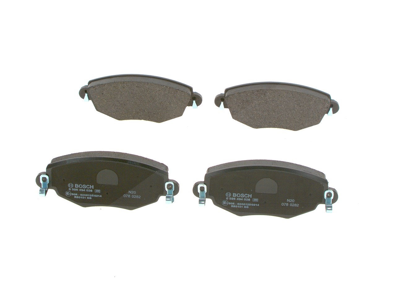 Bosch Bremsbelagsatz, Scheibenbremse [Hersteller-Nr. 0986494026] für Ford, Jaguar
