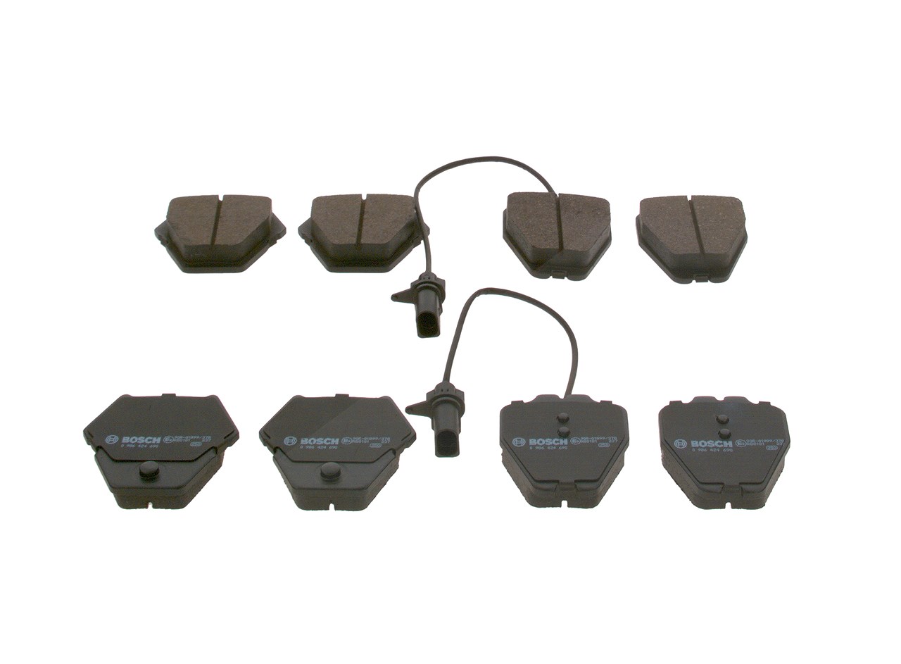 Bosch Bremsbelagsatz, Scheibenbremse [Hersteller-Nr. 0986424690] für VW, Audi
