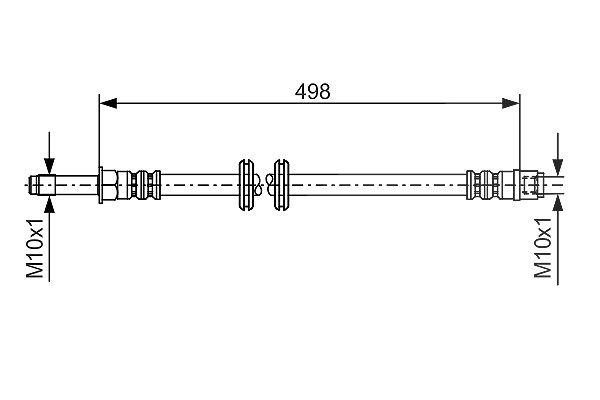 Bosch Bremsschlauch Vorderachse [Hersteller-Nr. 1987481006] für Mercedes-Benz