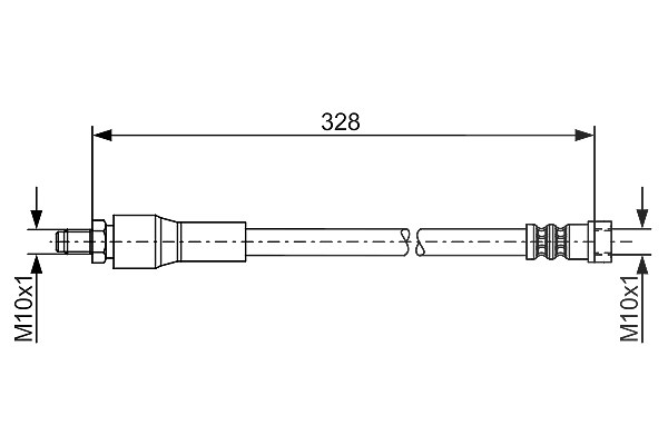 Bosch Bremsschlauch Hinterachse [Hersteller-Nr. 1987481001] für Mercedes-Benz