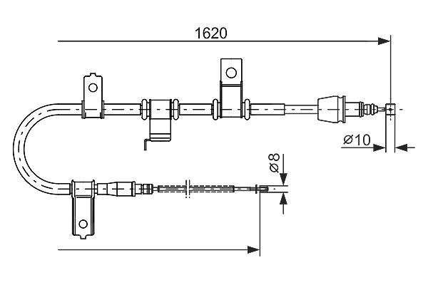 Bosch Seilzug, Feststellbremse [Hersteller-Nr. 1987482071] für Hyundai