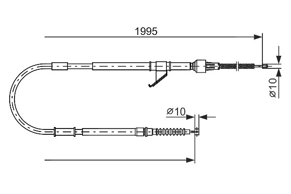 Bosch Seilzug, Feststellbremse [Hersteller-Nr. 1987482069] für Mitsubishi