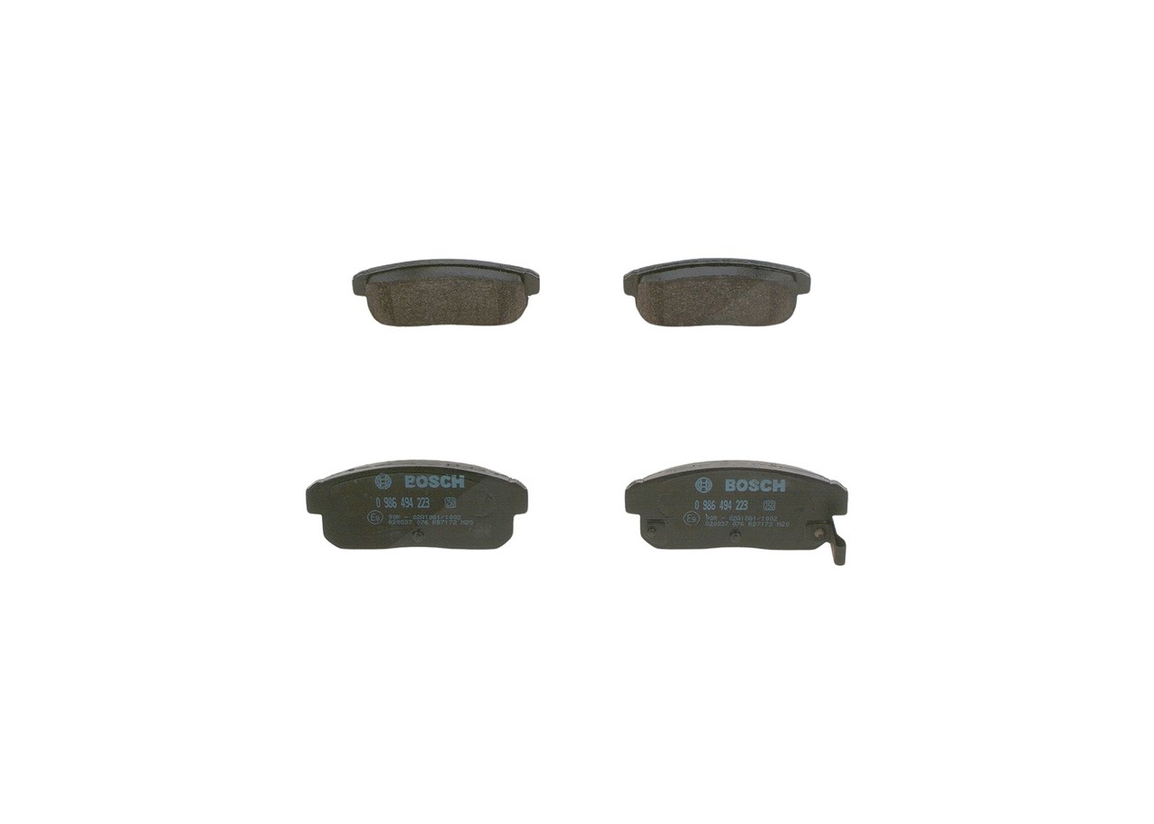 Bosch Bremsbelagsatz, Scheibenbremse [Hersteller-Nr. 0986494223] für Suzuki, Mazda, Nissan