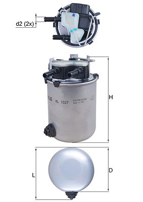 Mahle Kraftstofffilter [Hersteller-Nr. KL1027] für Renault, Nissan