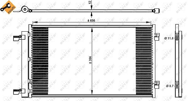 Nrf Kondensator, Klimaanlage [Hersteller-Nr. 350339] für Vauxhall, Opel