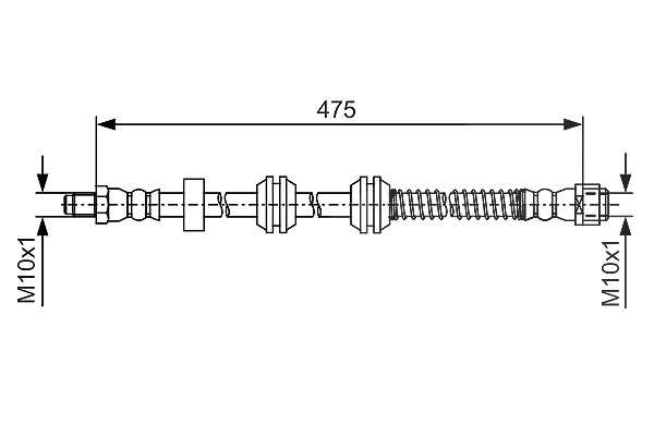 Bosch Bremsschlauch [Hersteller-Nr. 1987481A01] für Mercedes-Benz