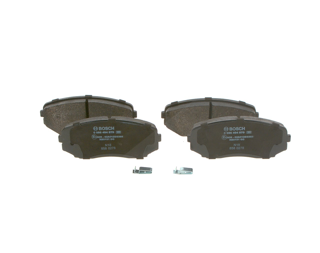 Bosch Bremsbelagsatz, Scheibenbremse [Hersteller-Nr. 0986494879] für Mazda