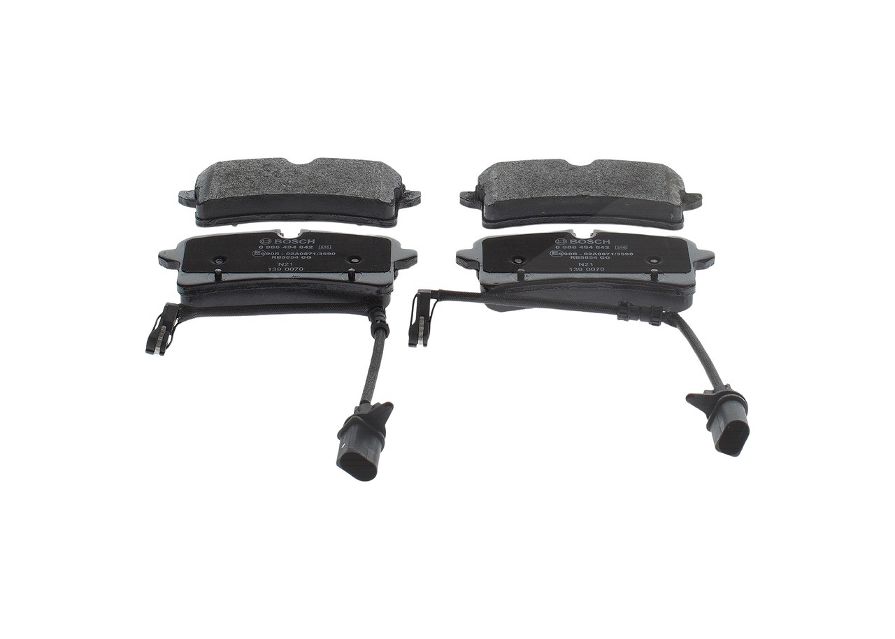 Bosch Bremsbelagsatz, Scheibenbremse [Hersteller-Nr. 0986494842] für Porsche, Audi, Bentley