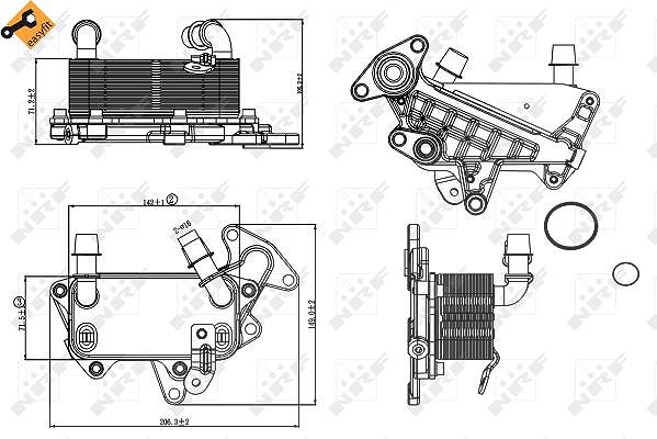 Nrf Ölkühler, Motoröl [Hersteller-Nr. 31264] für VW, Skoda