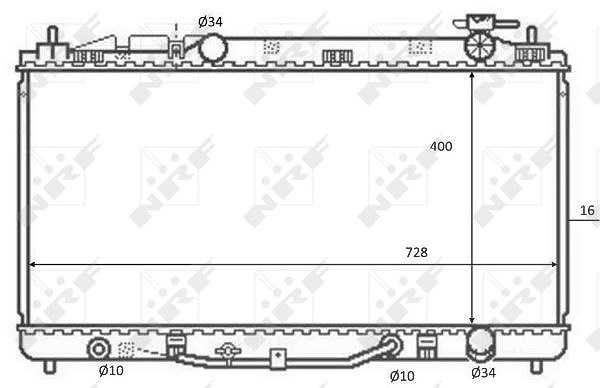 Nrf Kühler, Motorkühlung [Hersteller-Nr. 59079] für Toyota