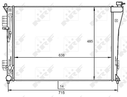 Nrf Kühler, Motorkühlung [Hersteller-Nr. 59097] für Hyundai