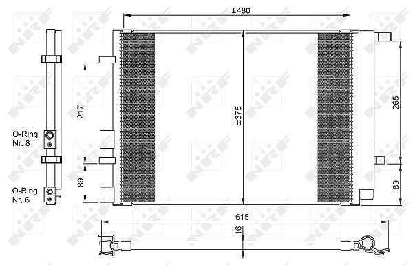Nrf Kondensator, Klimaanlage [Hersteller-Nr. 350095] für Hyundai