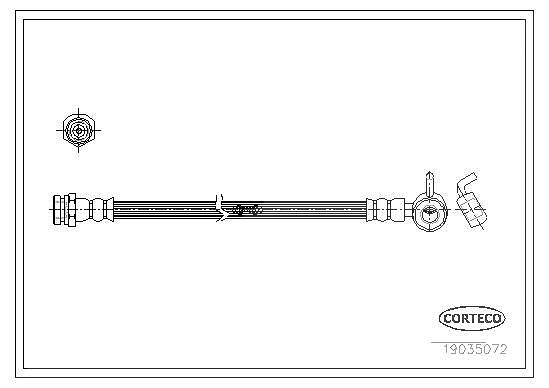 Corteco Bremsschlauch ERSTAUSRÜSTERQUALITÄT [Hersteller-Nr. 19035072] für Mazda
