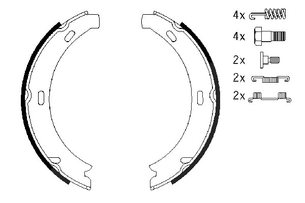 Bosch Bremsbackensatz, Feststellbremse [Hersteller-Nr. 0986487584] für Mercedes-Benz