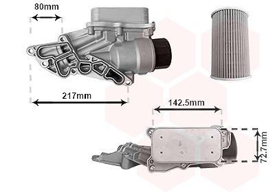 Van Wezel Ölkühler, Motoröl [Hersteller-Nr. 30013688] für Mercedes-Benz