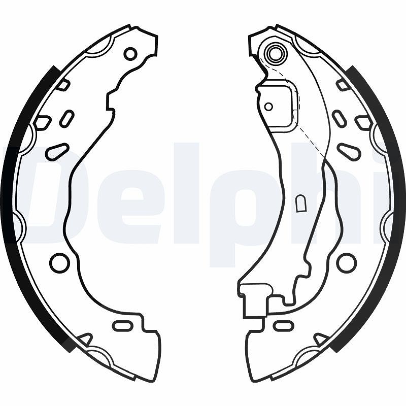 Delphi Bremsbackensatz [Hersteller-Nr. LS1975] für Citroën, Peugeot, Lancia, Fiat