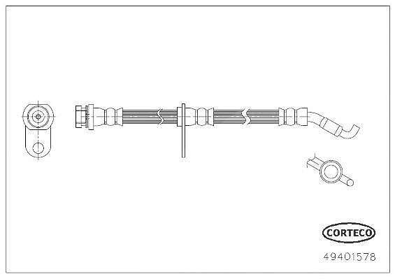 Corteco Bremsschlauch [Hersteller-Nr. 49401578] für Suzuki