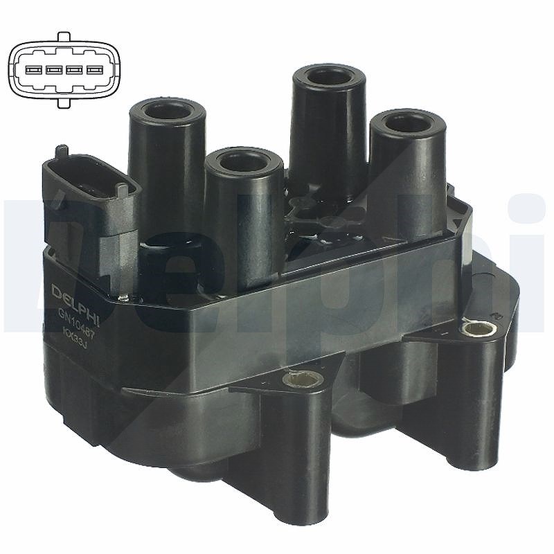 Delphi Zündspule [Hersteller-Nr. GN10487-12B1] für Opel, Vauxhall