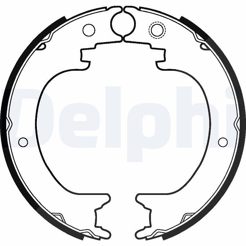 Delphi Bremsbackensatz, Feststellbremse [Hersteller-Nr. LS2121] für Subaru, Toyota, Lexus