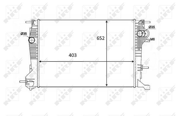 Nrf Kühler, Motorkühlung [Hersteller-Nr. 58488] für Renault