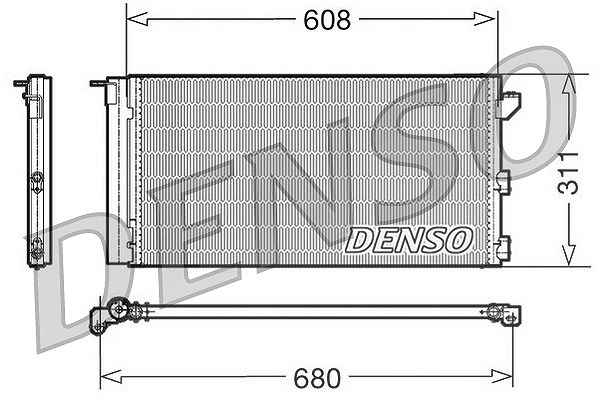 Denso Kondensator, Klimaanlage [Hersteller-Nr. DCN09105] für Fiat