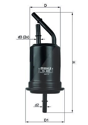 Mahle Kraftstofffilter [Hersteller-Nr. KL488] für Emgrand, Kia