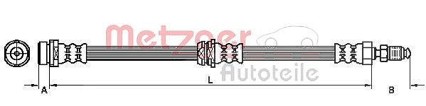 Metzger Autoteile Bremsschlauch [Hersteller-Nr. 4110038] für Mazda