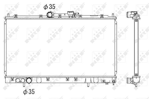 Nrf Kühler, Motorkühlung [Hersteller-Nr. 53312] für Mitsubishi