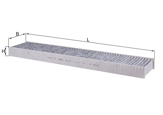 Mahle Innenraumfilter (Pollenfilter) mit Aktivkohle [Hersteller-Nr. LAK242] für Jaguar, Ford