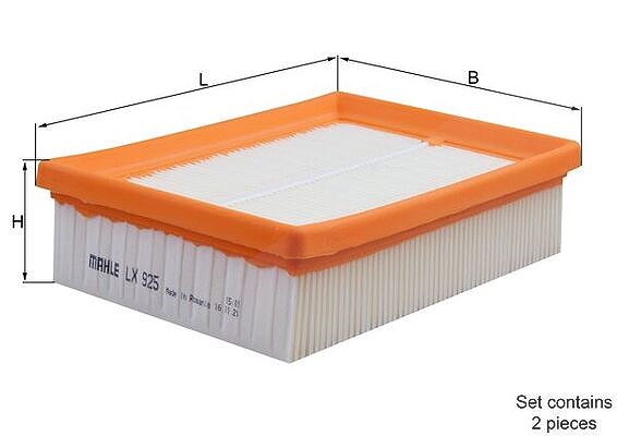 Mahle Luftfilter [Hersteller-Nr. LX925/S] für Seat, VW