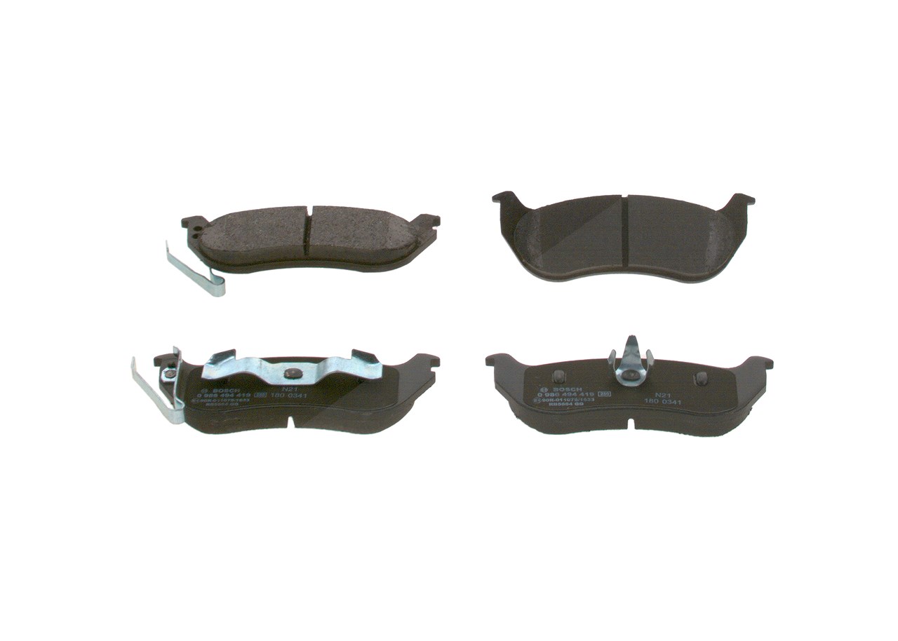 Bosch Bremsbelagsatz, Scheibenbremse [Hersteller-Nr. 0986494419] für Jeep