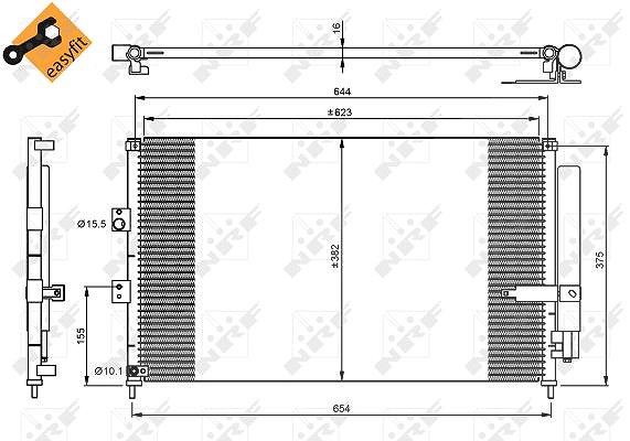 Nrf Kondensator, Klimaanlage [Hersteller-Nr. 35865] für Honda
