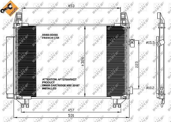 Nrf Kondensator, Klimaanlage [Hersteller-Nr. 35654] für Toyota