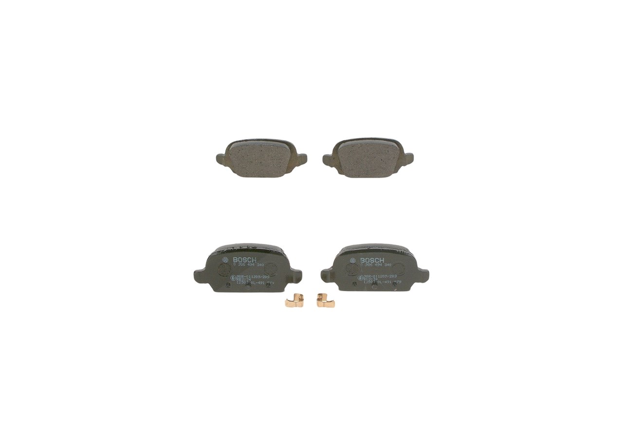 Bosch Bremsbelagsatz, Scheibenbremse [Hersteller-Nr. 0986494340] für Opel, Vauxhall