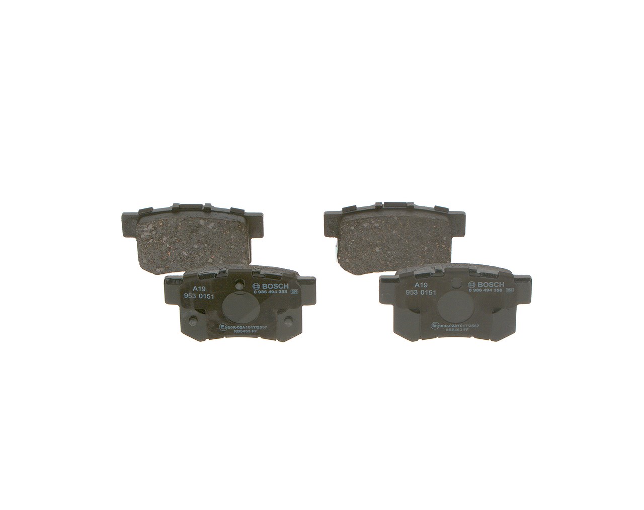 Bosch Bremsbelagsatz, Scheibenbremse [Hersteller-Nr. 0986494358] für Honda, Fiat