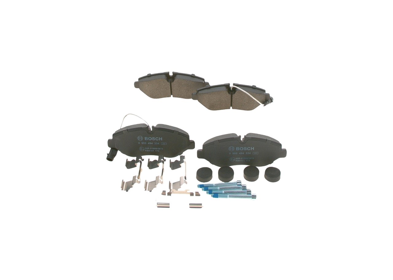 Bosch Bremsbelagsatz, Scheibenbremse [Hersteller-Nr. 0986494334] für Nissan