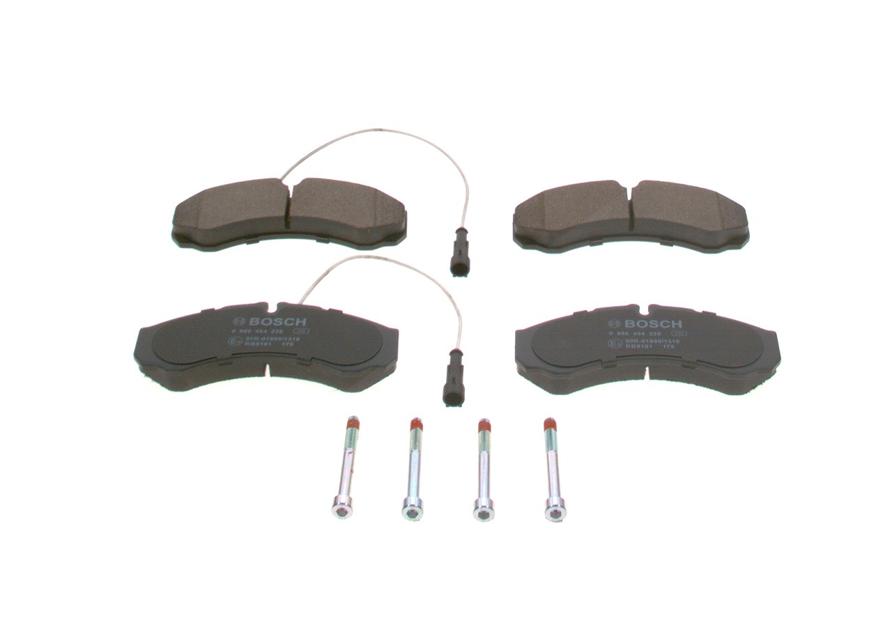 Bosch Bremsbelagsatz, Scheibenbremse [Hersteller-Nr. 0986494239] für Iveco, Nissan