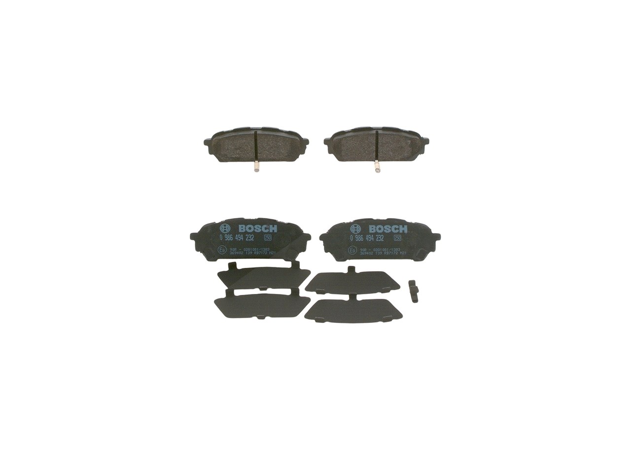 Bosch Bremsbelagsatz, Scheibenbremse [Hersteller-Nr. 0986494232] für Subaru