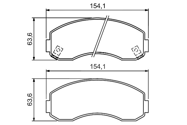 Bosch Bremsbelagsatz, Scheibenbremse [Hersteller-Nr. 0986494314] für Kia