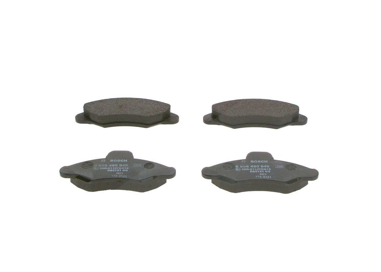 Bosch Bremsbelagsatz, Scheibenbremse [Hersteller-Nr. 0986460949] für Ford