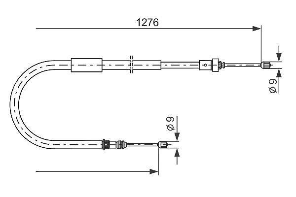 Bosch Seilzug, Feststellbremse [Hersteller-Nr. 1987477938] für Renault