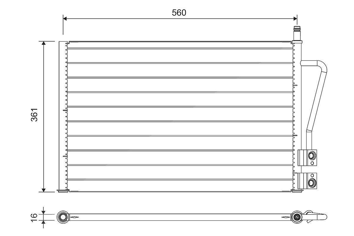 Valeo Kondensator, Klimaanlage [Hersteller-Nr. 814083] für Ford