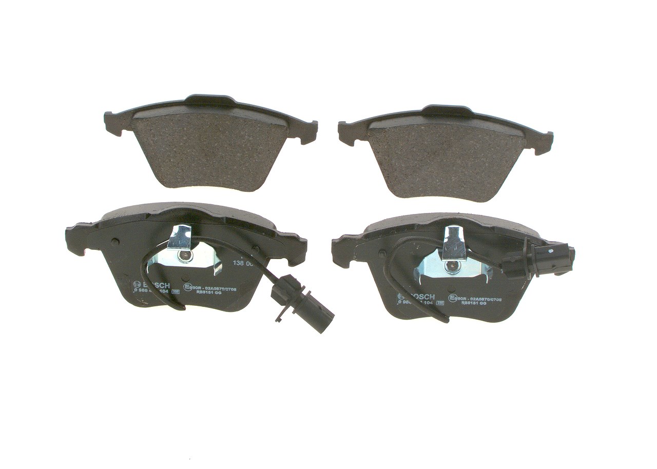Bosch Bremsbeläge mit VWK vorne (Satz) [Hersteller-Nr. 0986494104] für Seat, Audi