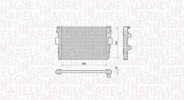 Magneti Marelli Kühler, Motorkühlung [Hersteller-Nr. 350213169000] für Iveco, Fiat