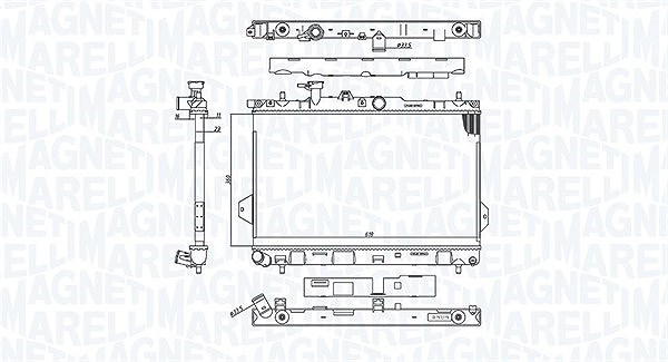 Magneti Marelli Kühler, Motorkühlung [Hersteller-Nr. 350213110400] für Hyundai