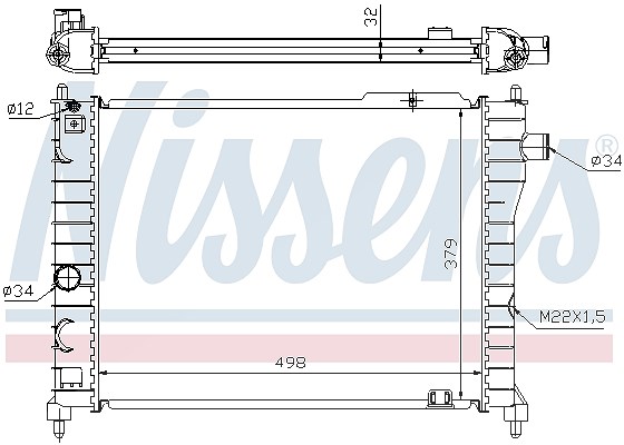 Nissens Kühler, Motorkühlung [Hersteller-Nr. 63062A] für Opel, Vauxhall