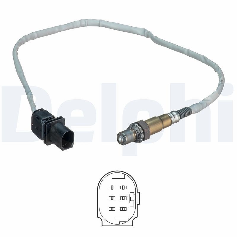 Delphi Lambdasonde [Hersteller-Nr. ES20541-12B1] für Skoda, Seat, Audi, VW