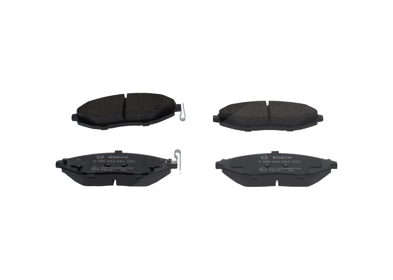 Bosch Bremsbeläge vorne (Satz) [Hersteller-Nr. 0986494684] für Chevrolet