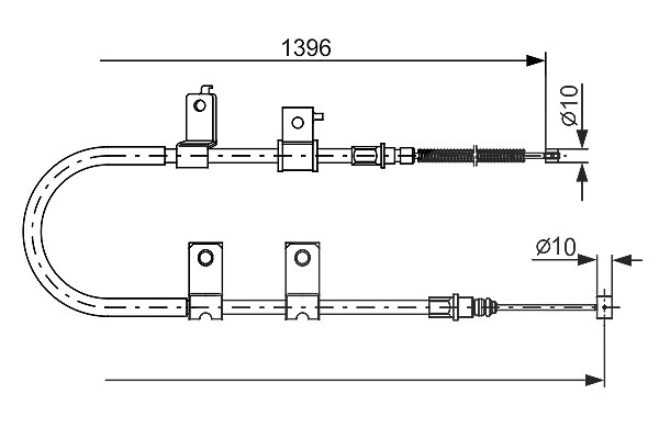 Bosch Seilzug, Feststellbremse [Hersteller-Nr. 1987482083] für Chevrolet, Daewoo