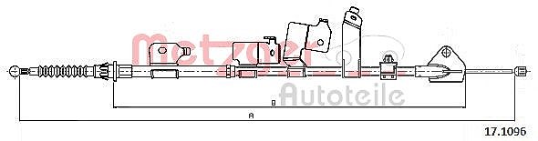 Metzger Autoteile Seilzug, Feststellbremse [Hersteller-Nr. 17.1096] für Toyota
